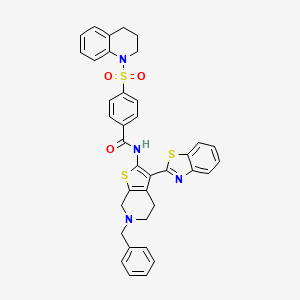 N-(3-(benzo[d]thiazol-2-yl)-6-benzyl-4,5,6,7-tetrahydrothieno[2,3-c]pyridin-2-yl)-4-((3,4-dihydroquinolin-1(2H)-yl)sulfonyl)benzamide