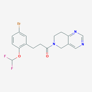 molecular formula C17H16BrF2N3O2 B2584180 3-(5-bromo-2-(difluoromethoxy)phenyl)-1-(7,8-dihydropyrido[4,3-d]pyrimidin-6(5H)-yl)propan-1-one CAS No. 1797349-69-9