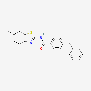 molecular formula C22H22N2OS B2584186 4-benzyl-N-(6-methyl-4,5,6,7-tetrahydro-1,3-benzothiazol-2-yl)benzamide CAS No. 361470-62-4