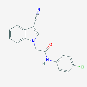 molecular formula C17H12ClN3O B258419 N-(4-chlorophenyl)-2-(3-cyano-1H-indol-1-yl)acetamide 
