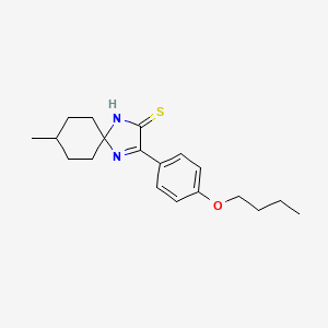 3-(4-Butoxyphenyl)-8-methyl-1,4-diazaspiro[4.5]dec-3-ene-2-thione