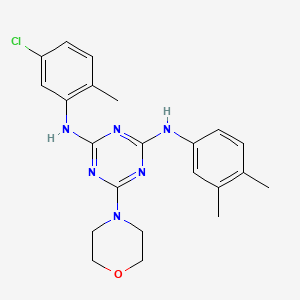 N2-(5-chloro-2-methylphenyl)-N4-(3,4-dimethylphenyl)-6-morpholino-1,3,5-triazine-2,4-diamine