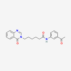 molecular formula C22H23N3O3 B2584207 N-(3-acetylphenyl)-6-(4-oxoquinazolin-3(4H)-yl)hexanamide CAS No. 880810-43-5