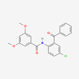 molecular formula C22H18ClNO4 B2584238 N-(2-benzoyl-4-chlorophenyl)-3,5-dimethoxybenzamide CAS No. 313274-80-5