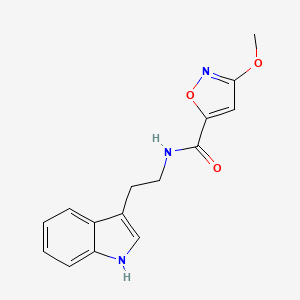 molecular formula C15H15N3O3 B2584250 N-(2-(1H-吲哚-3-基)乙基)-3-甲氧基异恶唑-5-甲酰胺 CAS No. 1428371-34-9