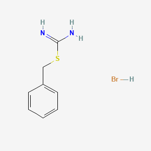 molecular formula C8H11BrN2S B2584259 (Benzylsulfanyl)methanimidamide hydrobromide CAS No. 55796-74-2
