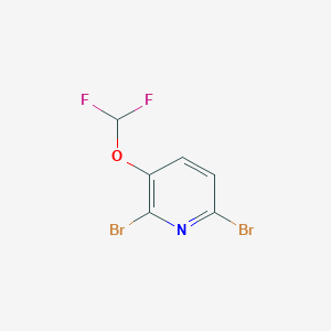 molecular formula C6H3Br2F2NO B2584266 2,6-Dibromo-3-(difluoromethoxy)pyridine CAS No. 1805120-96-0