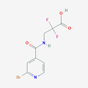 molecular formula C9H7BrF2N2O3 B2584272 3-[(2-bromopyridin-4-yl)formamido]-2,2-difluoropropanoic acid CAS No. 2002939-83-3