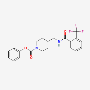 Phenyl 4-((2-(trifluoromethyl)benzamido)methyl)piperidine-1-carboxylate