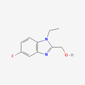 molecular formula C10H11FN2O B2584291 (1-乙基-5-氟苯并咪唑-2-基)甲醇 CAS No. 1344040-91-0