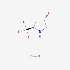 molecular formula C5H8ClF4N B2584292 (2R,4S)-4-fluoro-2-(trifluoromethyl)pyrrolidine hydrochloride CAS No. 2219353-73-6