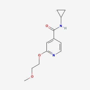 molecular formula C12H16N2O3 B2584293 N-cyclopropyl-2-(2-methoxyethoxy)isonicotinamide CAS No. 2034316-88-4