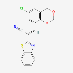 (E)-2-(benzo[d]thiazol-2-yl)-3-(6-chloro-4H-benzo[d][1,3]dioxin-8-yl)acrylonitrile