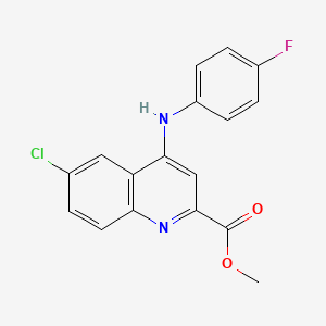 Methyl 3-(3-chlorophenyl)-4-oxo-2-(4-pyridin-2-ylpiperazin-1-yl)-3,4-dihydroquinazoline-7-carboxylate