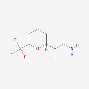 2-[6-(Trifluoromethyl)oxan-2-yl]propan-1-amine