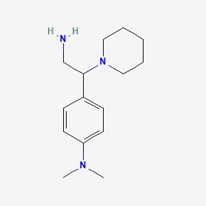 molecular formula C15H25N3 B2584303 4-[2-amino-1-(piperidin-1-yl)ethyl]-N,N-dimethylaniline CAS No. 927976-82-7