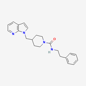 molecular formula C22H26N4O B2584305 4-((1H-pyrrolo[2,3-b]pyridin-1-yl)methyl)-N-phenethylpiperidine-1-carboxamide CAS No. 1421514-03-5
