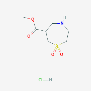 Methyl 1,1-dioxo-1lambda6,4-thiazepane-6-carboxylate hydrochloride