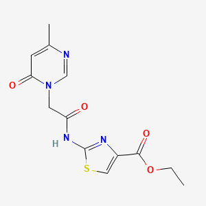 ethyl 2-(2-(4-methyl-6-oxopyrimidin-1(6H)-yl)acetamido)thiazole-4-carboxylate