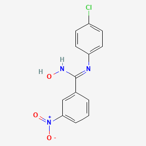 N-(4-chlorophenyl)-N'-hydroxy-3-nitrobenzenecarboximidamide