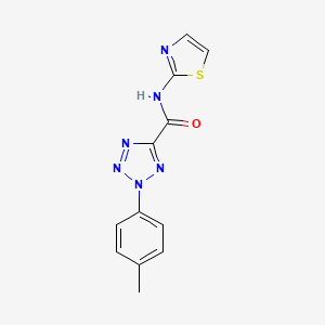 molecular formula C12H10N6OS B2584318 N-(thiazol-2-yl)-2-(p-tolyl)-2H-tetrazole-5-carboxamide CAS No. 1396757-92-8