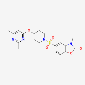 5-((4-((2,6-dimethylpyrimidin-4-yl)oxy)piperidin-1-yl)sulfonyl)-3-methylbenzo[d]oxazol-2(3H)-one