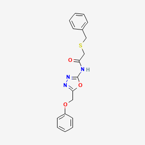 2-(benzylthio)-N-(5-(phenoxymethyl)-1,3,4-oxadiazol-2-yl)acetamide