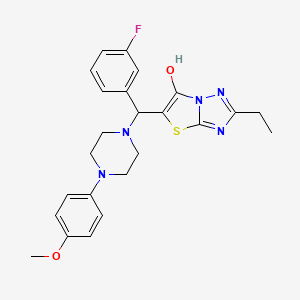 2-Ethyl-5-((3-fluorophenyl)(4-(4-methoxyphenyl)piperazin-1-yl)methyl)thiazolo[3,2-b][1,2,4]triazol-6-ol