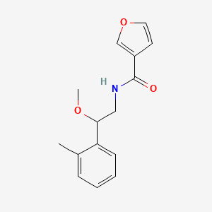 molecular formula C15H17NO3 B2584330 N-(2-methoxy-2-(o-tolyl)ethyl)furan-3-carboxamide CAS No. 1797027-69-0