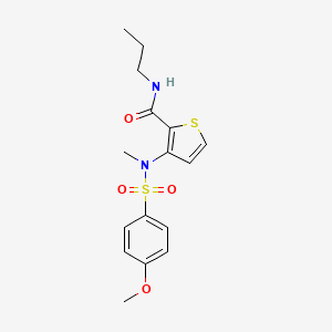3-(4-methoxy-N-methylphenylsulfonamido)-N-propylthiophene-2-carboxamide