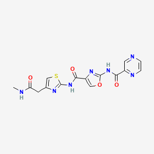 N-(4-(2-(methylamino)-2-oxoethyl)thiazol-2-yl)-2-(pyrazine-2-carboxamido)oxazole-4-carboxamide