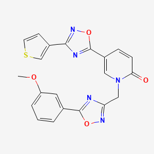 1-((5-(3-methoxyphenyl)-1,2,4-oxadiazol-3-yl)methyl)-5-(3-(thiophen-3-yl)-1,2,4-oxadiazol-5-yl)pyridin-2(1H)-one