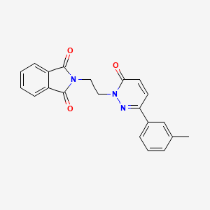 molecular formula C21H17N3O3 B2584346 2-{2-[3-(3-methylphenyl)-6-oxopyridazin-1(6H)-yl]ethyl}-1H-isoindole-1,3(2H)-dione CAS No. 1987084-95-6