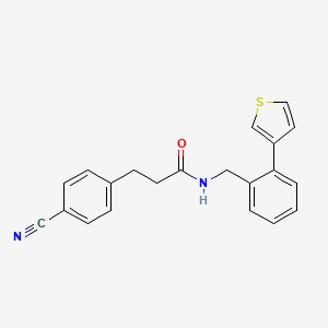 3-(4-cyanophenyl)-N-(2-(thiophen-3-yl)benzyl)propanamide