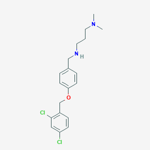 molecular formula C19H24Cl2N2O B258435 N-{4-[(2,4-dichlorobenzyl)oxy]benzyl}-N-[3-(dimethylamino)propyl]amine 