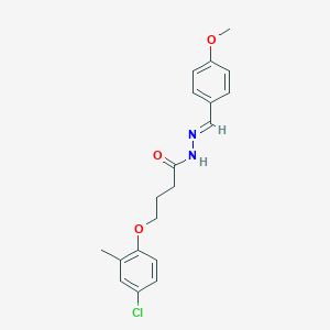 molecular formula C19H21ClN2O3 B2584353 (E)-4-(4-chloro-2-methylphenoxy)-N'-(4-methoxybenzylidene)butanehydrazide CAS No. 328541-07-7