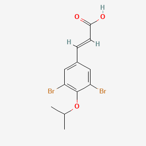 molecular formula C12H12Br2O3 B2584357 (2E)-3-(3,5-Dibromo-4-isopropoxyphenyl)acrylic acid CAS No. 937599-28-5