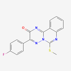 molecular formula C17H11FN4OS B2584367 3-(4-fluorophenyl)-6-(methylsulfanyl)-2H-[1,2,4]triazino[2,3-c]quinazolin-2-one CAS No. 1798019-77-8