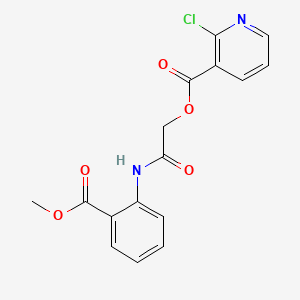 molecular formula C16H13ClN2O5 B2584373 {[2-(Methoxycarbonyl)phenyl]carbamoyl}methyl 2-chloropyridine-3-carboxylate CAS No. 721912-42-1