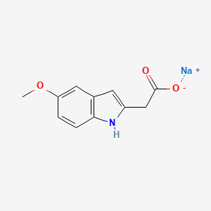 molecular formula C11H10NNaO3 B2584376 2-(5-甲氧基-1H-吲哚-2-基)乙酸钠 CAS No. 2361644-70-2