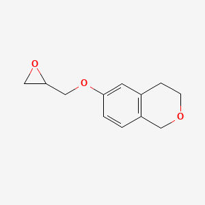 molecular formula C12H14O3 B2584378 6-(Oxiran-2-ylmethoxy)-3,4-dihydro-1H-isochromene CAS No. 2411240-80-5