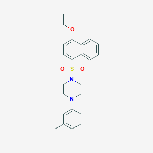 molecular formula C24H28N2O3S B2584379 1-(3,4-Dimethylphenyl)-4-[(4-ethoxynaphthalen-1-yl)sulfonyl]piperazine CAS No. 694486-38-9