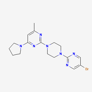 molecular formula C17H22BrN7 B2584394 2-[4-(5-Bromopyrimidin-2-yl)piperazin-1-yl]-4-methyl-6-pyrrolidin-1-ylpyrimidine CAS No. 2415489-85-7