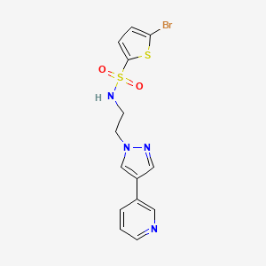 5-bromo-N-{2-[4-(pyridin-3-yl)-1H-pyrazol-1-yl]ethyl}thiophene-2-sulfonamide