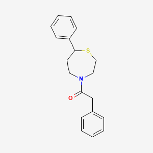 2-Phenyl-1-(7-phenyl-1,4-thiazepan-4-yl)ethanone