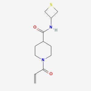 1-Prop-2-enoyl-N-(thietan-3-yl)piperidine-4-carboxamide
