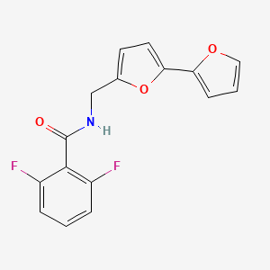 molecular formula C16H11F2NO3 B2584406 N-([2,2'-bifuran]-5-ylmethyl)-2,6-difluorobenzamide CAS No. 2034563-33-0