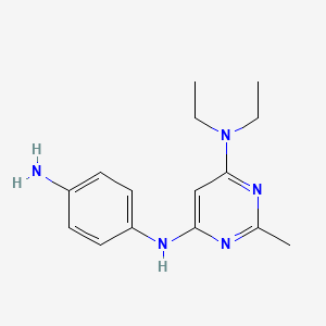 molecular formula C15H21N5 B2584418 N4-(4-aminophenyl)-N6,N6-diethyl-2-methylpyrimidine-4,6-diamine CAS No. 1706419-09-1