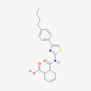 molecular formula C21H24N2O3S B258442 6-{[4-(4-Butylphenyl)-1,3-thiazol-2-yl]carbamoyl}cyclohex-3-ene-1-carboxylic acid 