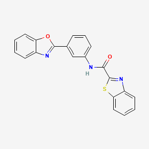 molecular formula C21H13N3O2S B2584425 N-[3-(1,3-benzoxazol-2-yl)phenyl]-1,3-benzothiazole-2-carboxamide CAS No. 477536-21-3